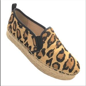 Sam Edelman Carrin Leopard calf hair slip on Espadrilles